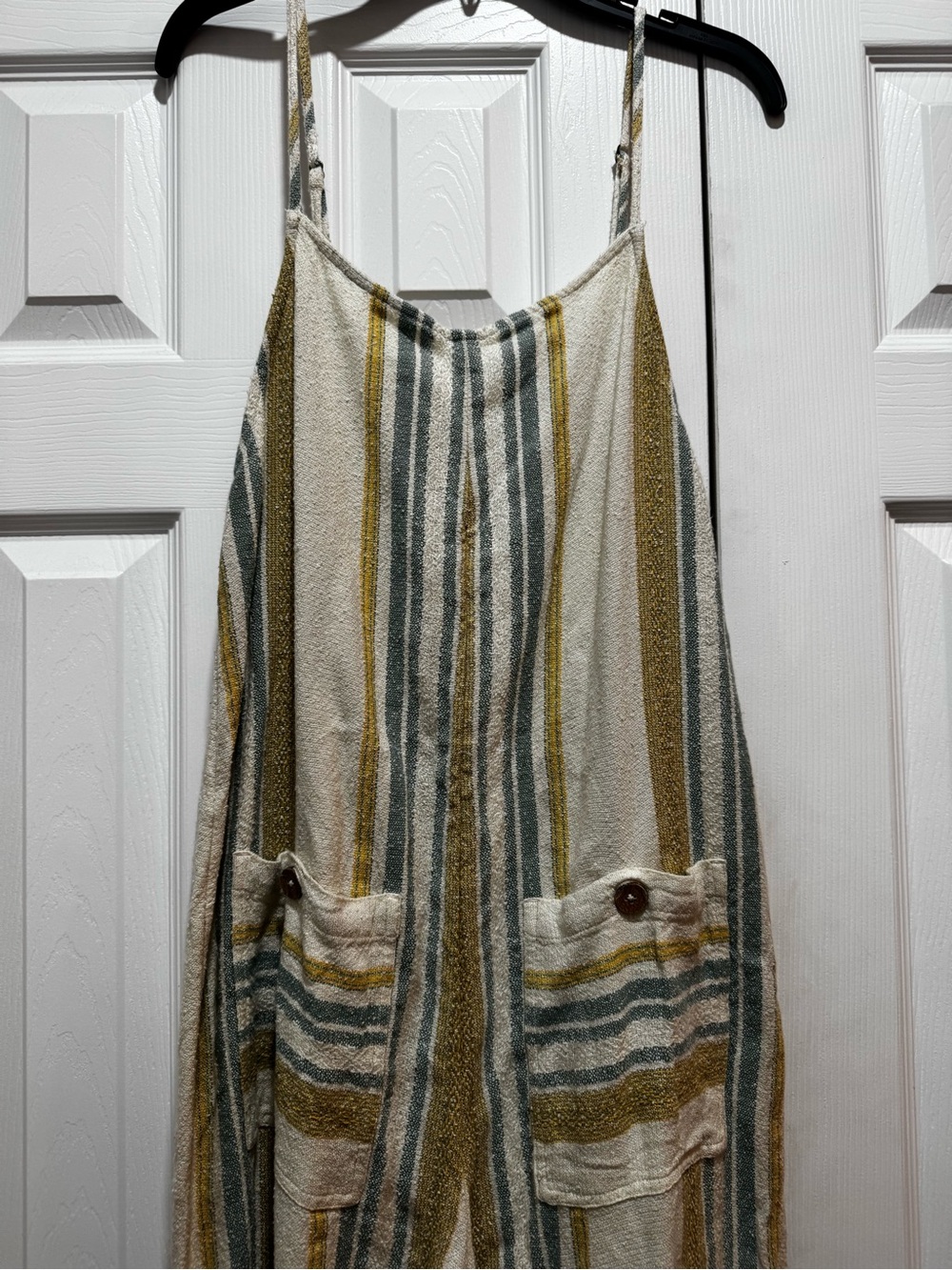 Rip Curl Cream, Tan & Sage Striped Wide-Leg Jumpsuit - Picture 3 of 4